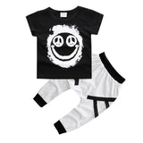 new summer boy's short-sleeved cotton baby clothes set fashion t-shirt + pants baby boys clothing set