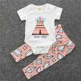 new summer boy's short-sleeved cotton baby clothes set fashion t-shirt + pants baby boys clothing set