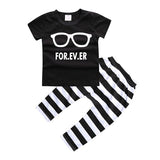 new summer boy's short-sleeved cotton baby clothes set fashion t-shirt + pants baby boys clothing set