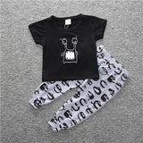 new summer boy's short-sleeved cotton baby clothes set fashion t-shirt + pants baby boys clothing set