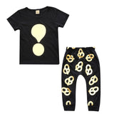 new summer boy's short-sleeved cotton baby clothes set fashion t-shirt + pants baby boys clothing set