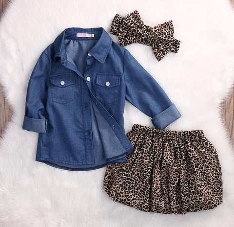 Baby Girl Photography  Props Leopard Print Long Sleeve Autumn Baby Girl Clothes