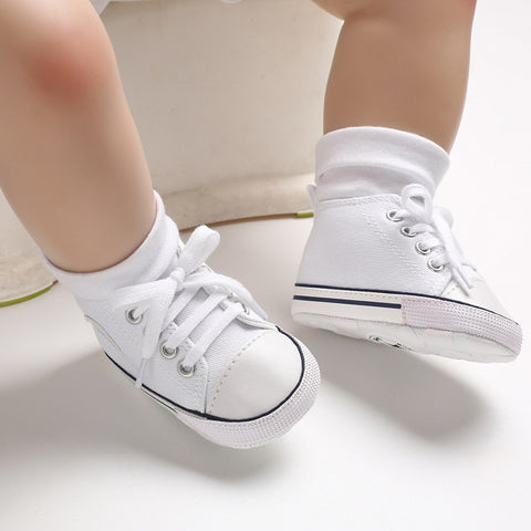 New Active All Star Lace-Up Canvas Shoes For 0-18M Baby Boys Girls