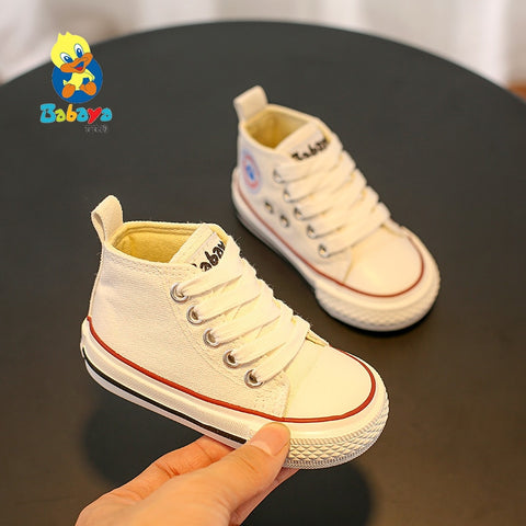 Baby Shoes 1-3 Years Old Baby Kid Canvas Shoes Boys White Shoes 2019 Spring School Girls Casual Shoes