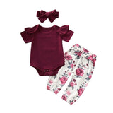 Kids Baby Girl Clothes Set Denim Tops T-shirt +Tutu Skirt Headband Outfits Summer