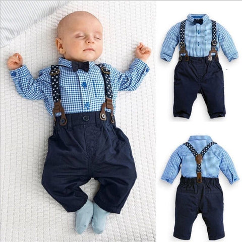 Cotton Baby Boy Clothing Set Spring Children Clothes Gentleman Newborn Baby Clothes