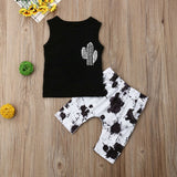 Newborn Baby Boy Cactus Print Tank Tops